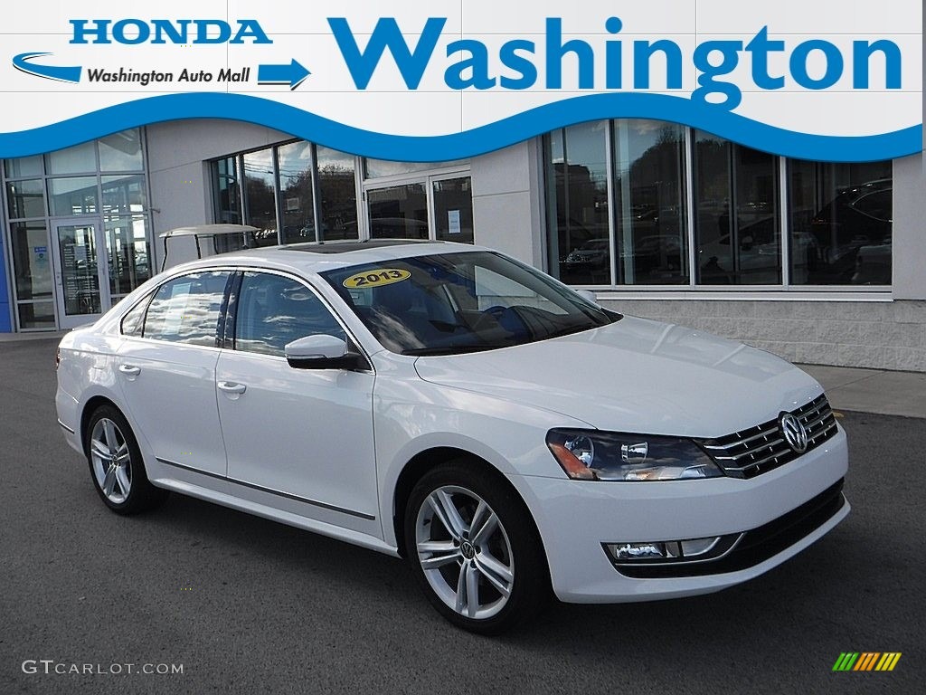 2013 Passat V6 SEL - Candy White / Titan Black photo #1