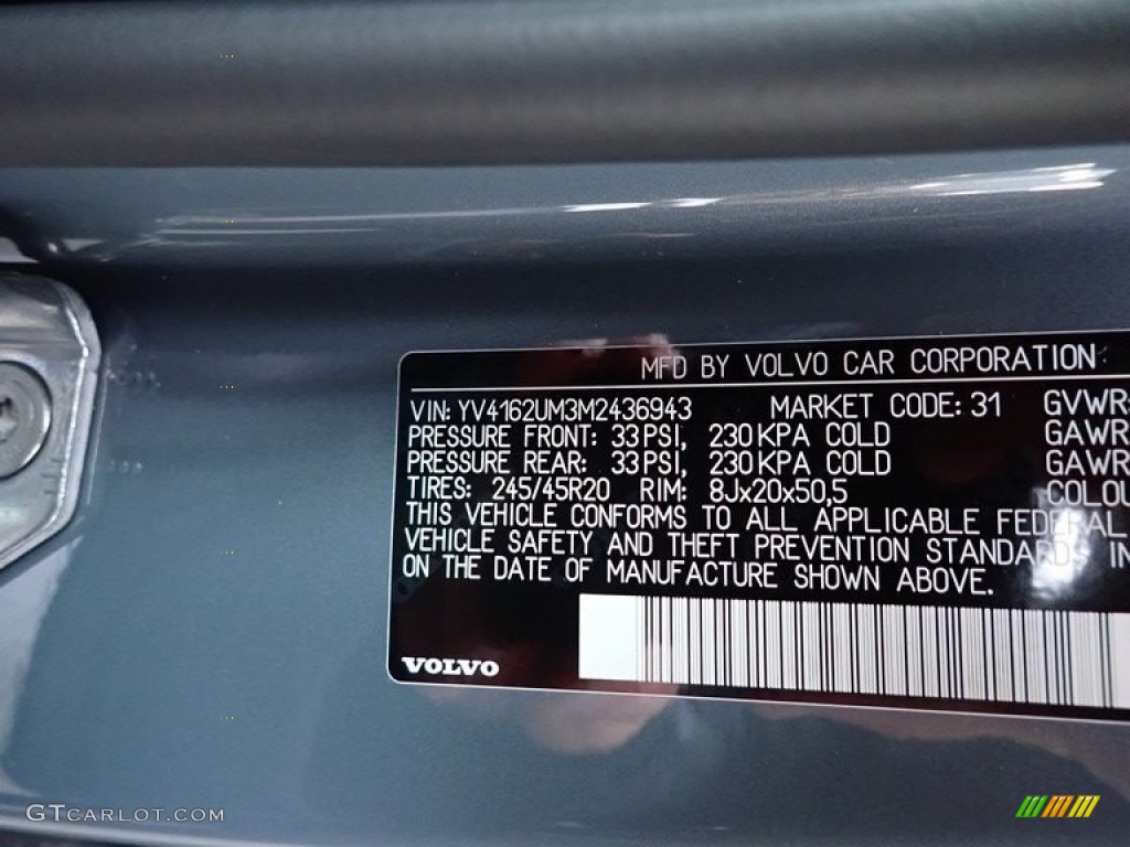2021 XC40 T5 R-Design AWD - Thunder Grey Metallic / Charcoal photo #11