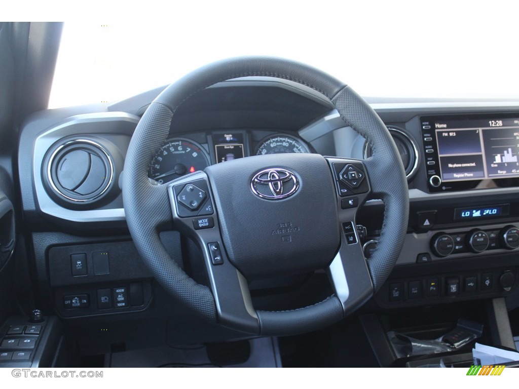 2021 Toyota Tacoma TRD Sport Double Cab TRD Cement/Black Steering Wheel Photo #140180105