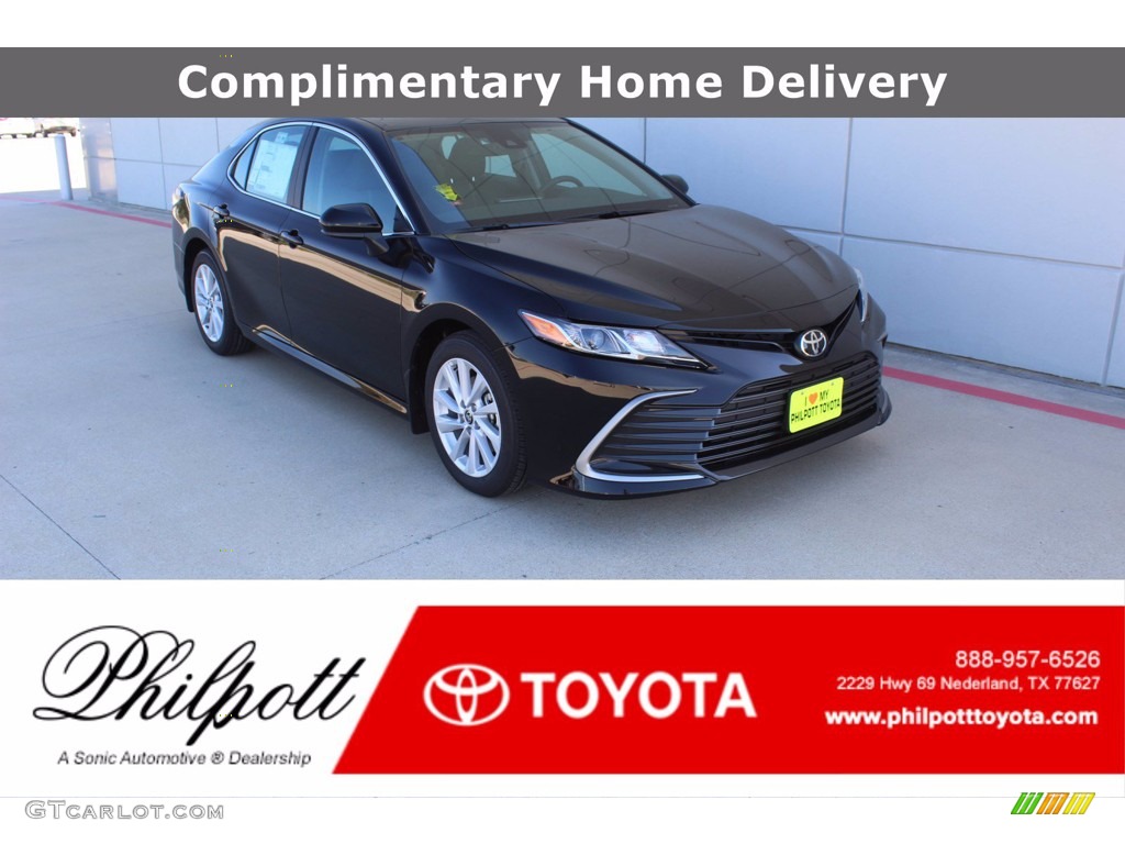 2021 Camry LE - Midnight Black Metallic / Ash photo #1