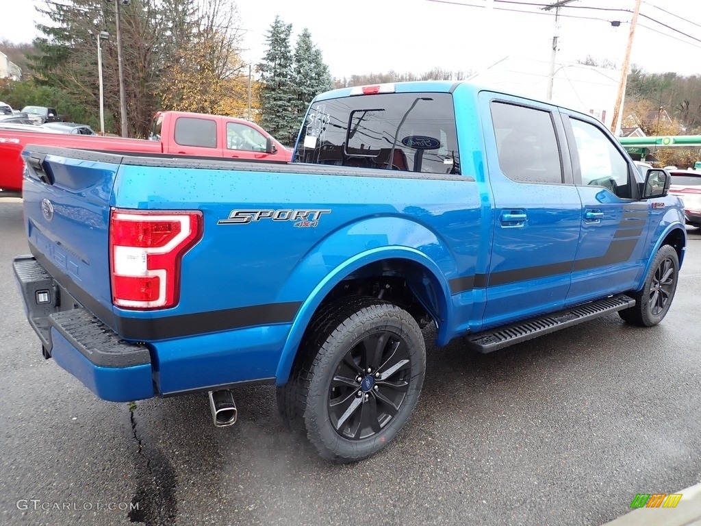 2020 F150 XLT SuperCrew 4x4 - Velocity Blue / Sport Special Edition Black/Red photo #5