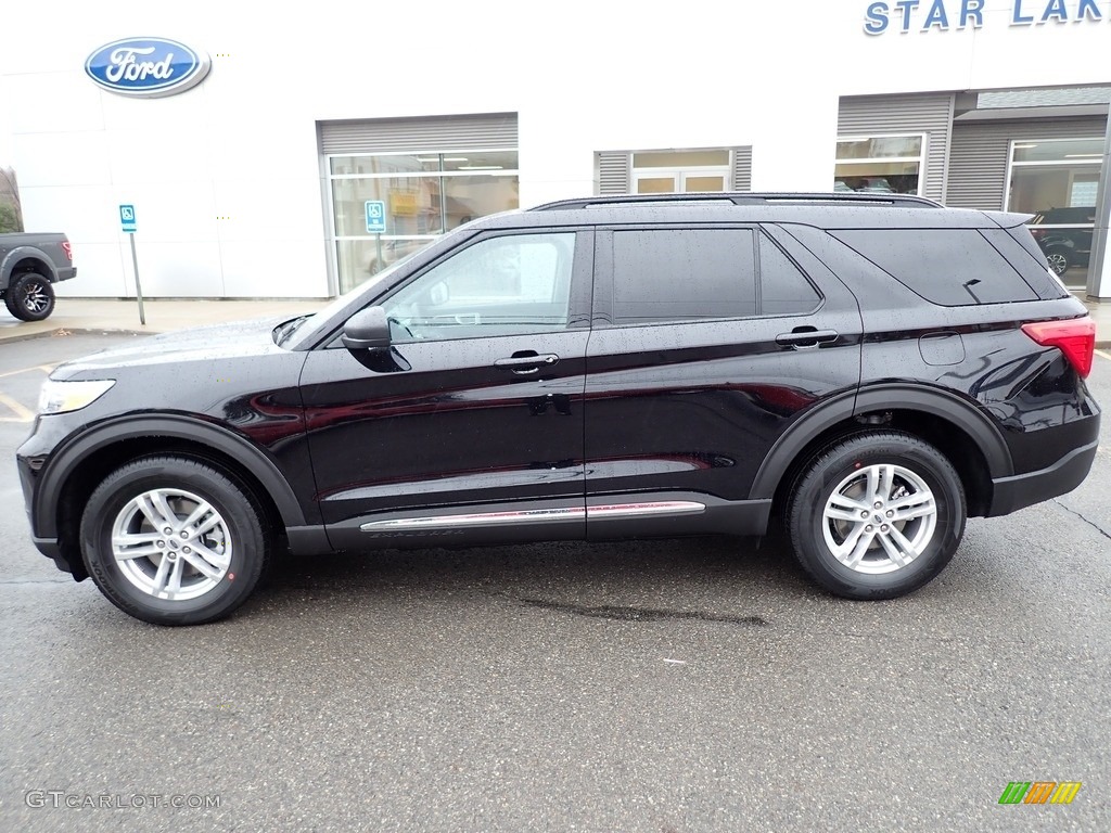 2021 Explorer XLT 4WD - Agate Black Metallic / Ebony photo #2