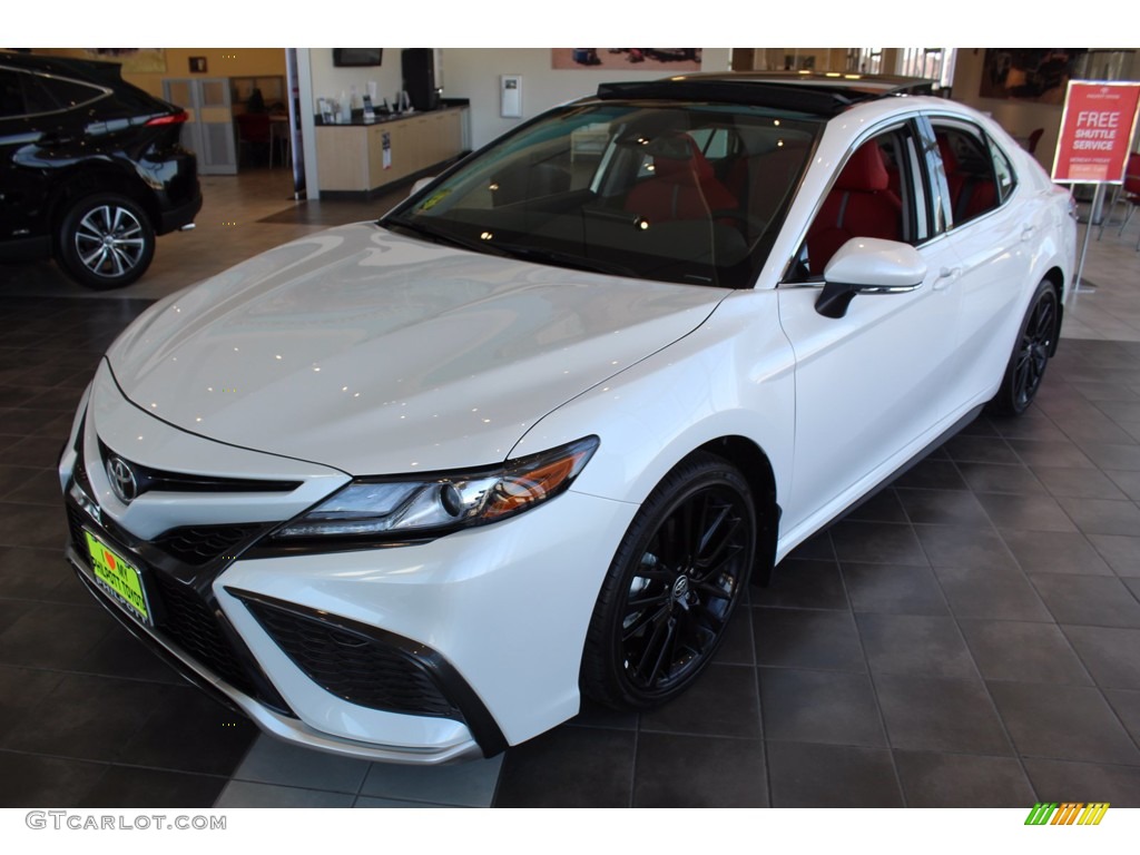 Wind Chill Pearl 2021 Toyota Camry XSE Exterior Photo #140181359