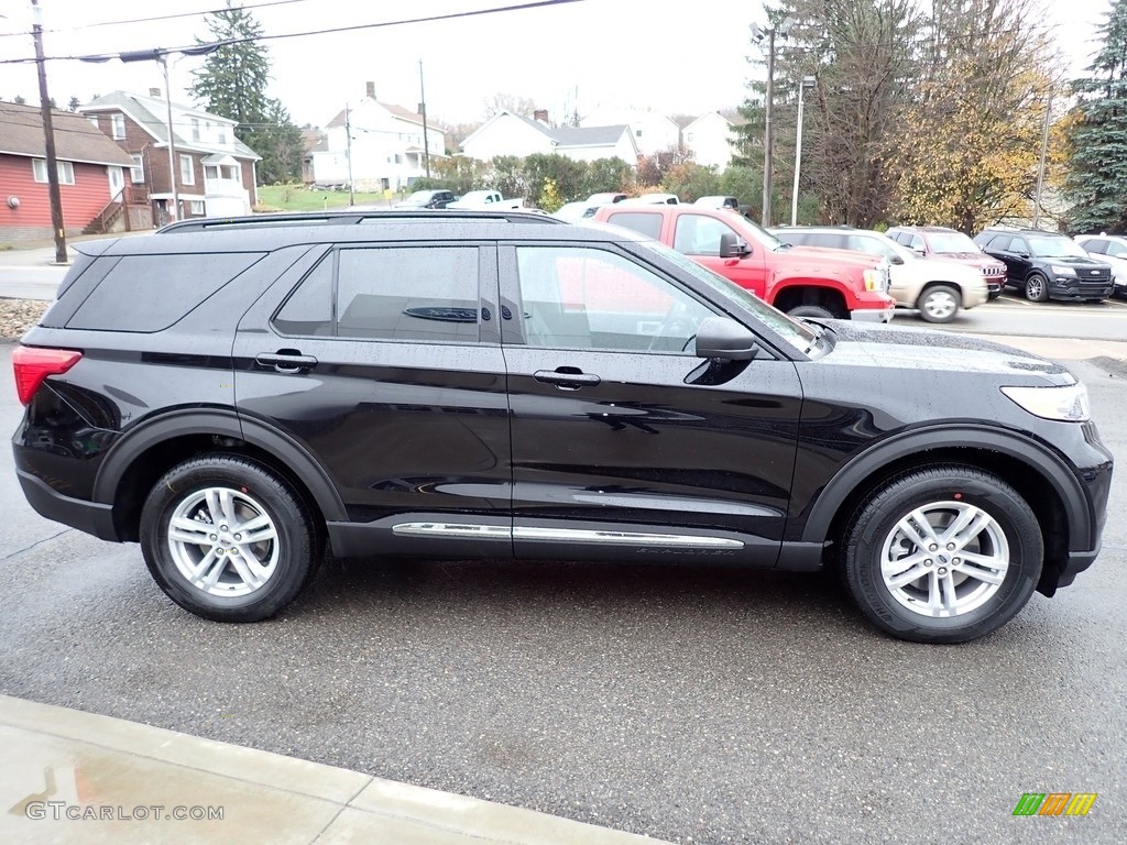 Agate Black Metallic 2021 Ford Explorer XLT 4WD Exterior Photo #140181419