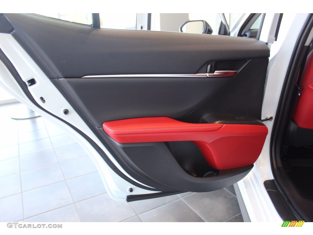 2021 Toyota Camry XSE Cockpit Red Door Panel Photo #140181683