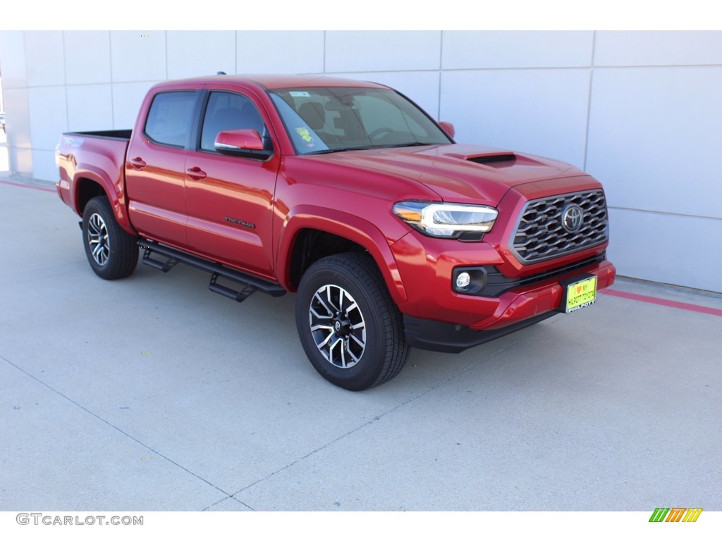 2021 Tacoma TRD Sport Double Cab 4x4 - Barcelona Red Metallic / TRD Cement/Black photo #2