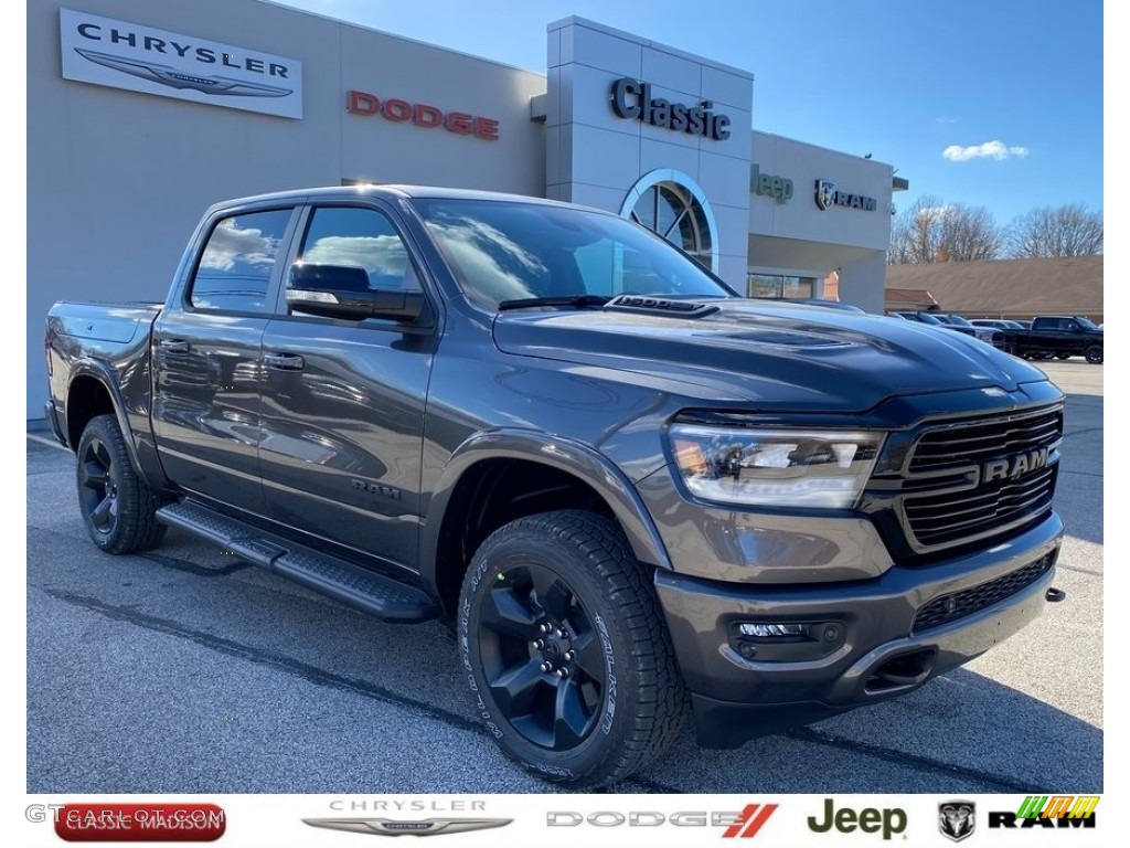 2021 1500 Laramie Crew Cab 4x4 - Granite Crystal Metallic / Black photo #1