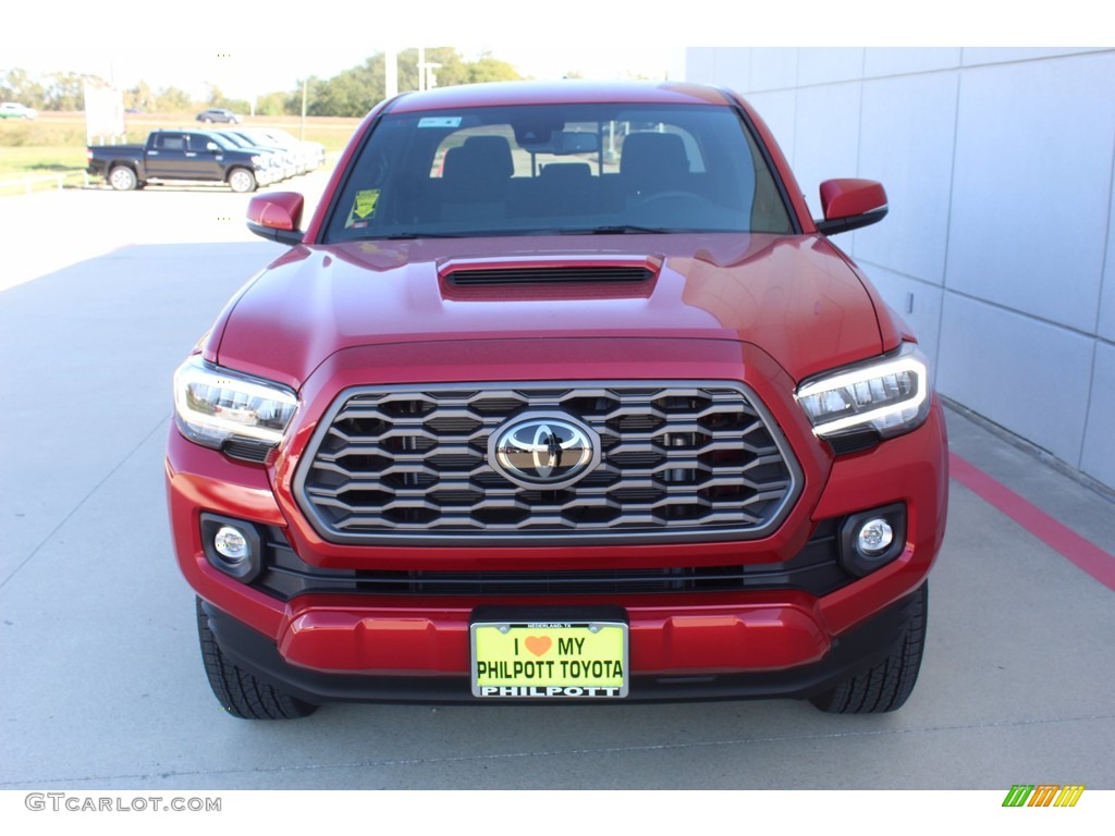 2021 Tacoma TRD Sport Double Cab 4x4 - Barcelona Red Metallic / TRD Cement/Black photo #3