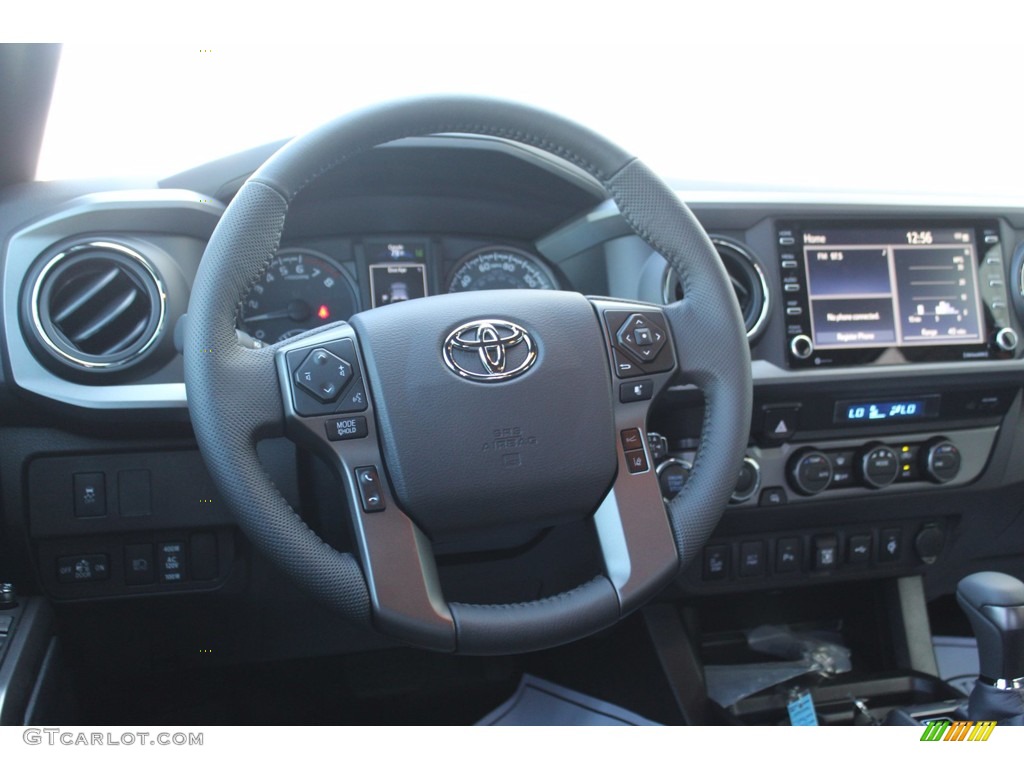 2021 Toyota Tacoma TRD Sport Double Cab 4x4 TRD Cement/Black Steering Wheel Photo #140183420