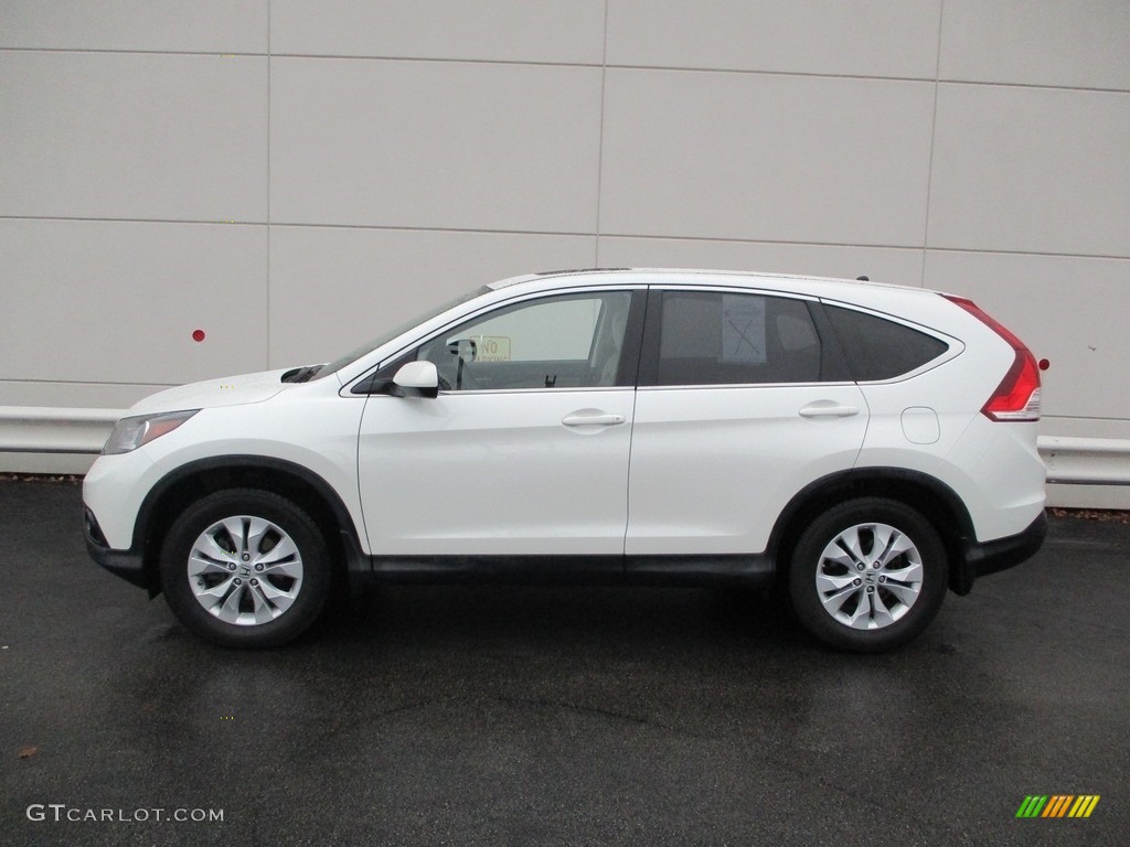 2013 CR-V EX AWD - White Diamond Pearl / Beige photo #2