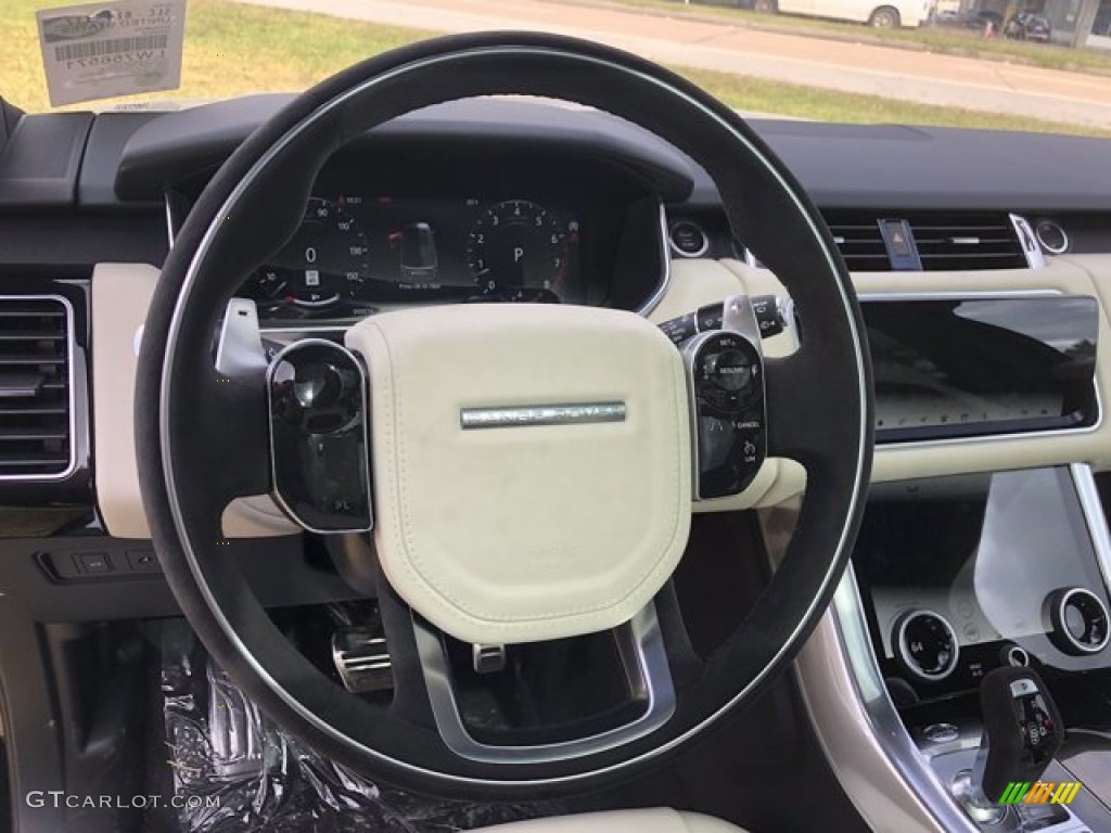 2021 Land Rover Range Rover Sport HST Ivory/Ebony Steering Wheel Photo #140183528
