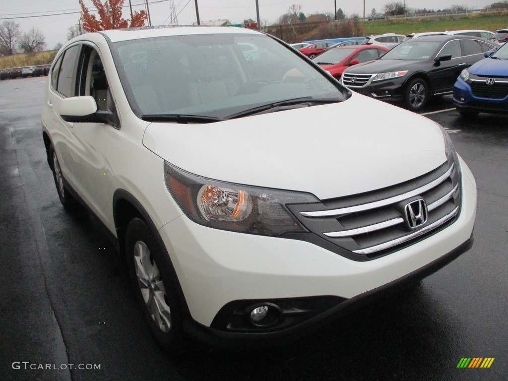 2013 CR-V EX AWD - White Diamond Pearl / Beige photo #7