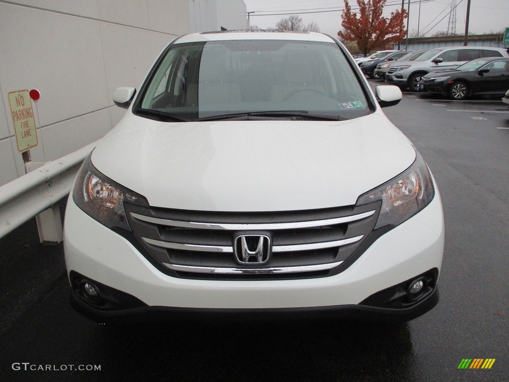 2013 CR-V EX AWD - White Diamond Pearl / Beige photo #8