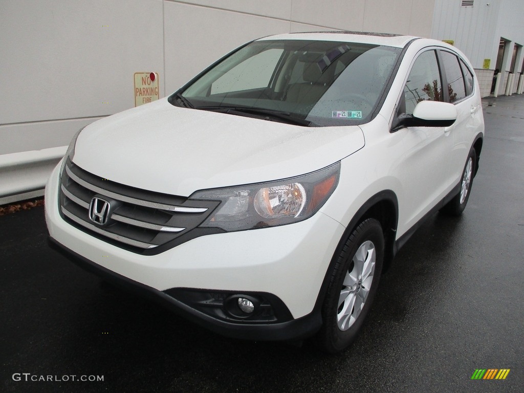 2013 CR-V EX AWD - White Diamond Pearl / Beige photo #9