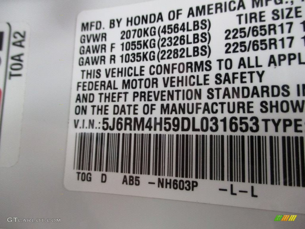 2013 CR-V EX AWD - White Diamond Pearl / Beige photo #19