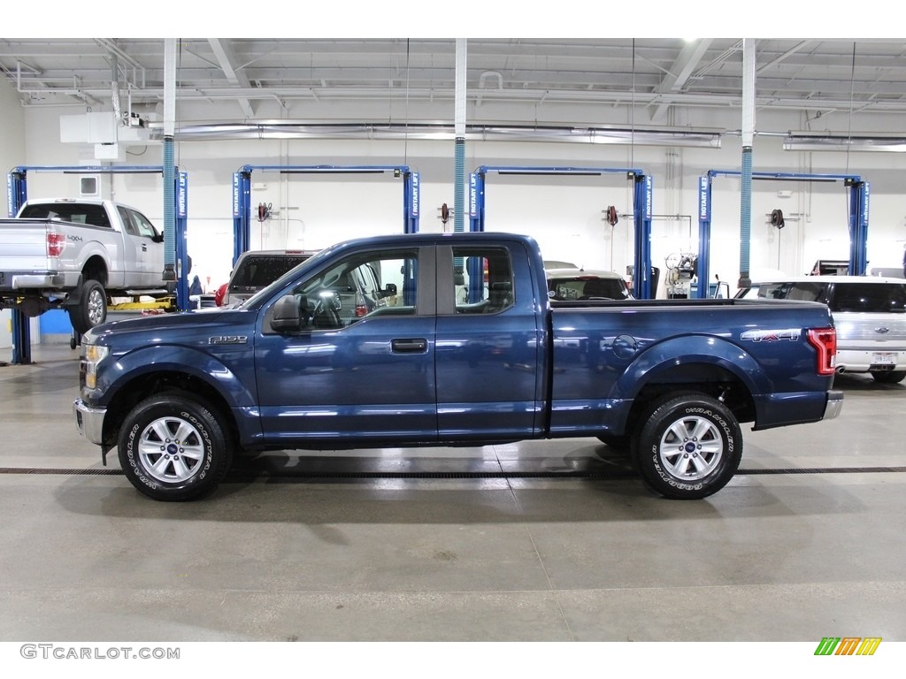 2017 F150 XL SuperCab 4x4 - Blue Jeans / Earth Gray photo #8
