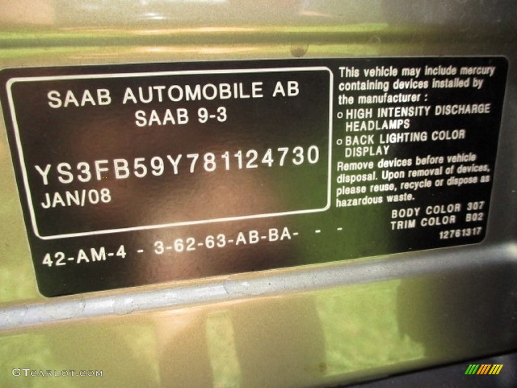 2008 9-3 2.0T SportCombi Wagon - Pepper Green Metallic / Black photo #73