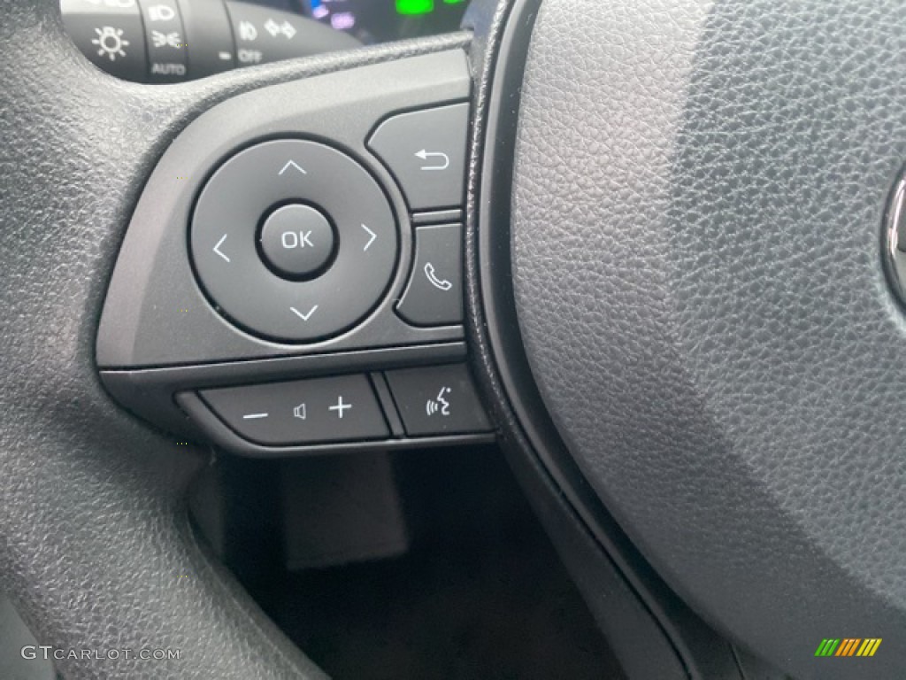 2021 Toyota RAV4 XLE AWD Hybrid Black Steering Wheel Photo #140186600