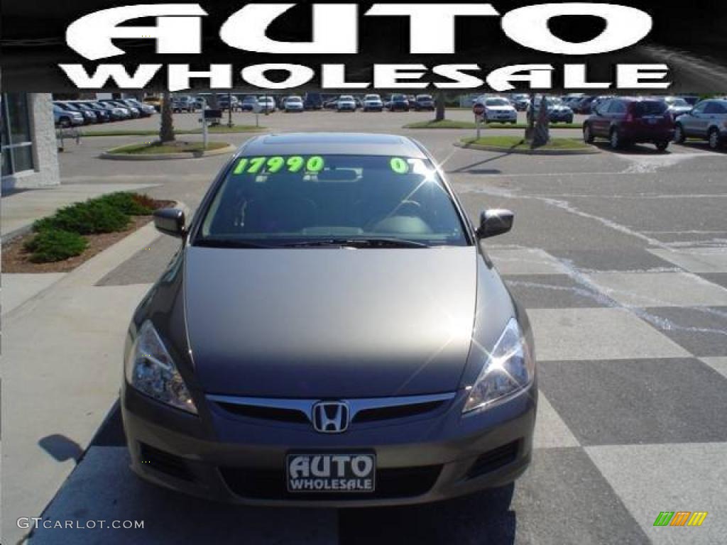 2007 Accord EX-L V6 Sedan - Carbon Bronze Pearl / Ivory photo #2
