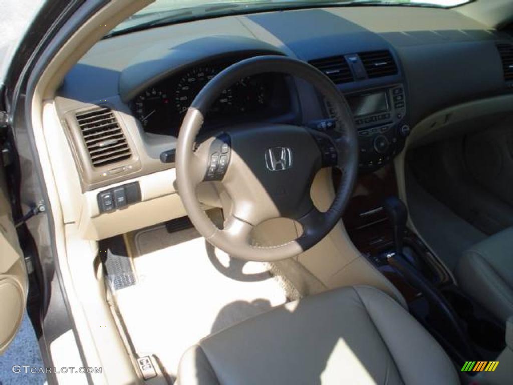 2007 Accord EX-L V6 Sedan - Carbon Bronze Pearl / Ivory photo #9