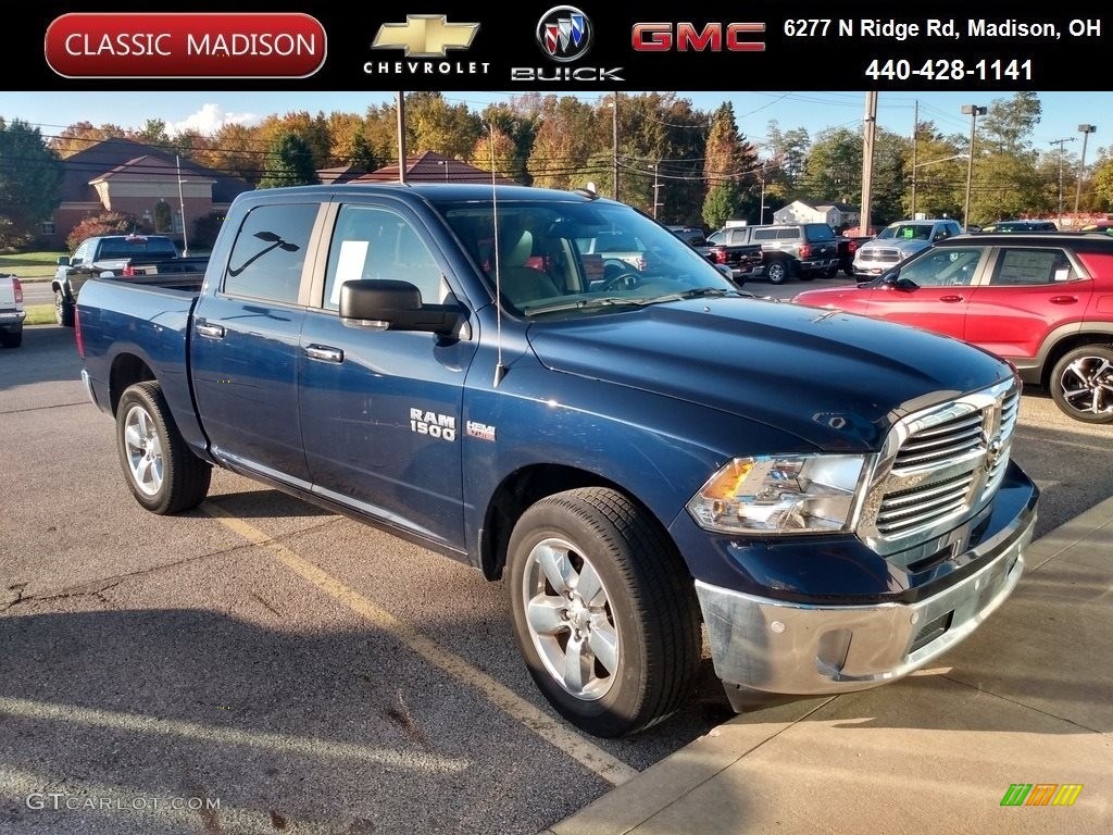 2017 1500 Big Horn Crew Cab 4x4 - True Blue Pearl / Black/Diesel Gray photo #1