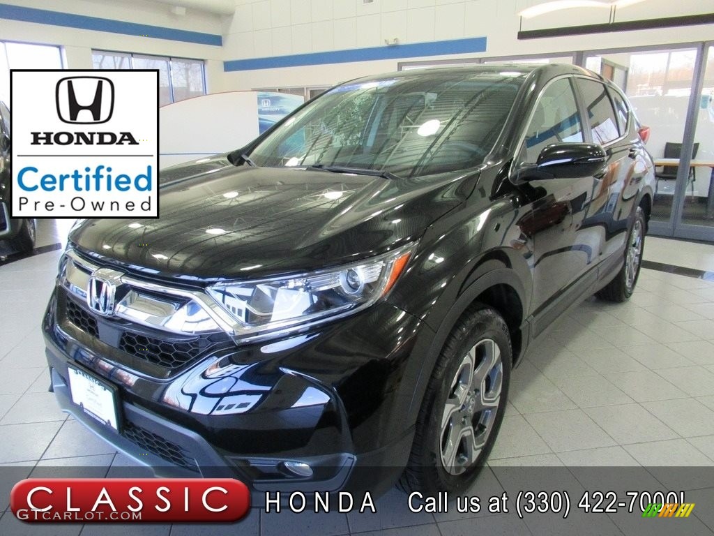 2018 CR-V EX AWD - Crystal Black Pearl / Black photo #1
