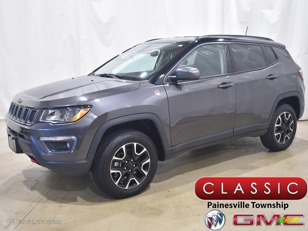 2020 Compass Trailhawk 4x4 - Granite Crystal Metallic / Ruby Red/Black photo #1