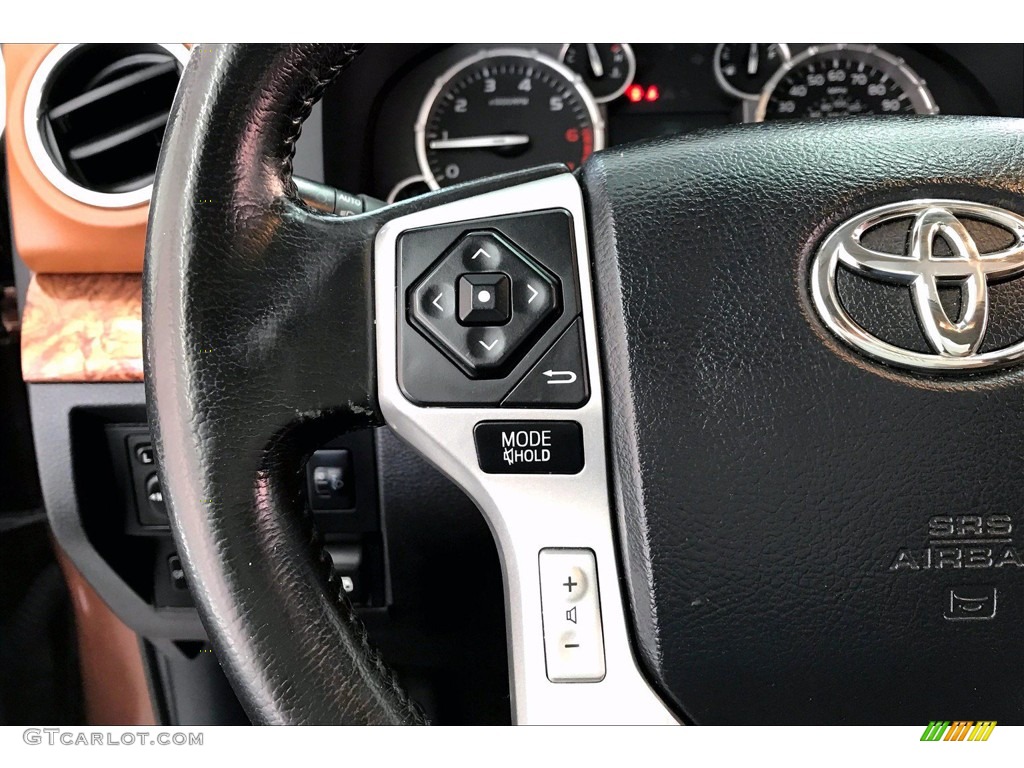 2016 Toyota Tundra 1794 CrewMax 4x4 1794 Black/Brown Steering Wheel Photo #140193199