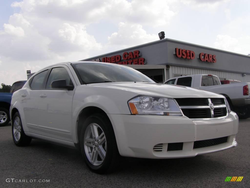 2008 Avenger SXT - Stone White / Dark Slate Gray/Light Slate Gray photo #1