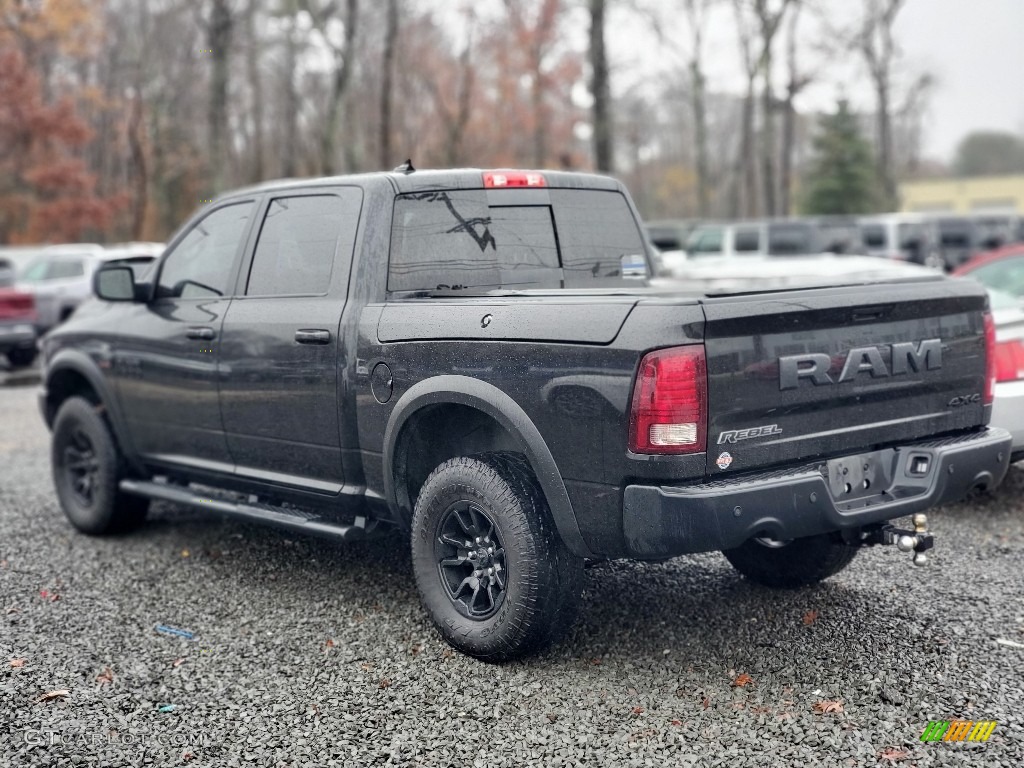 2018 1500 Rebel Crew Cab 4x4 - Brilliant Black Crystal Pearl / Black photo #4