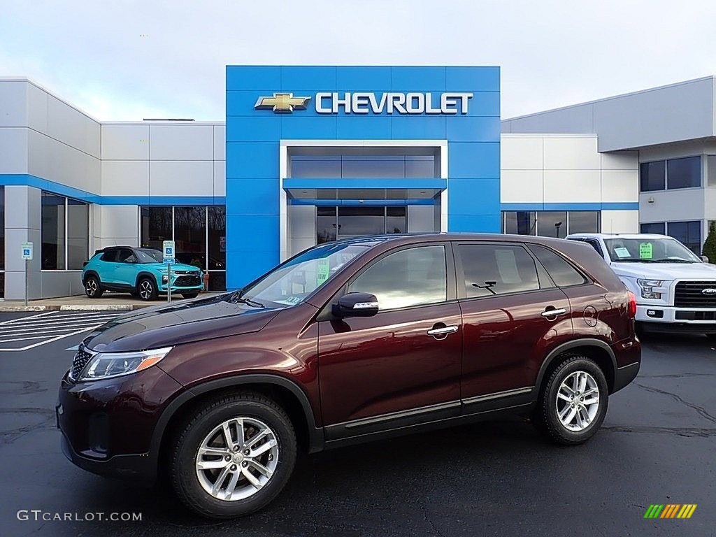 2015 Sorento LX - Dark Cherry / Black photo #1
