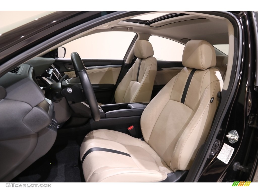 Black/Ivory Interior 2018 Honda Civic EX-L Sedan Photo #140198196