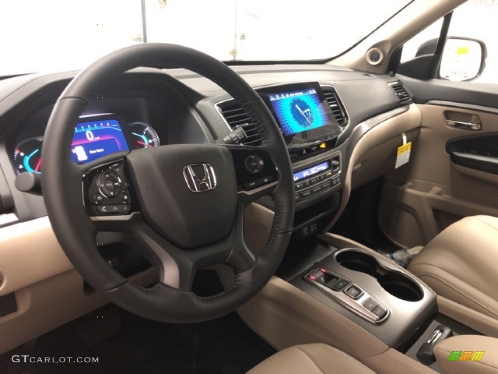 2021 Pilot EX-L AWD - Deep Scarlet Pearl / Beige photo #9