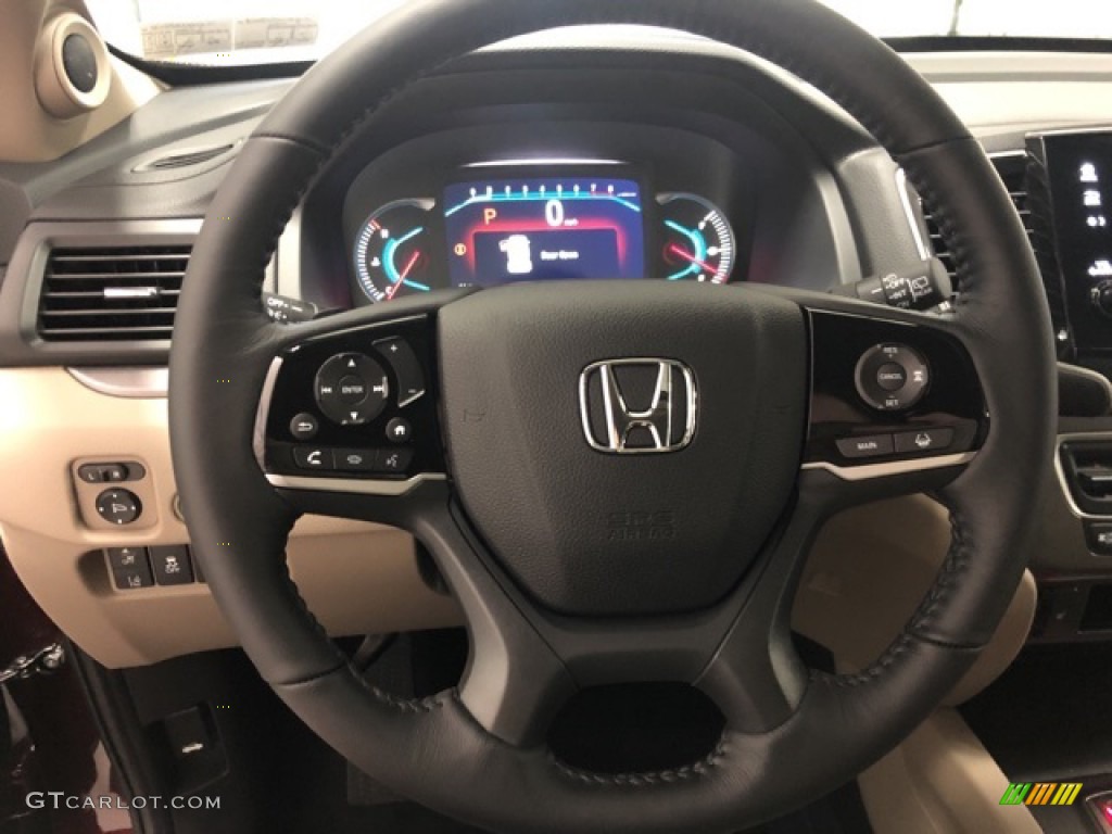 2021 Pilot EX-L AWD - Deep Scarlet Pearl / Beige photo #13