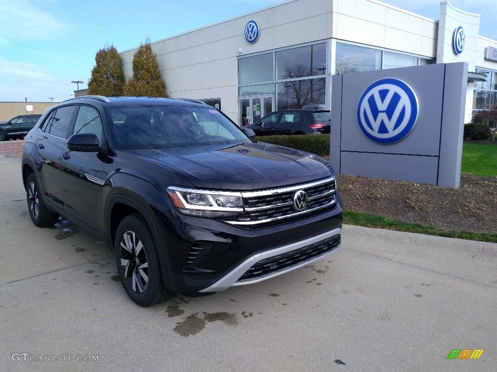 Deep Black Pearl 2021 Volkswagen Atlas Cross Sport SE 4Motion Exterior Photo #140201762