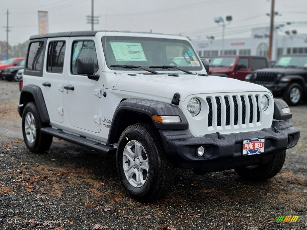 2021 Wrangler Unlimited Sport 4x4 - Bright White / Black photo #1