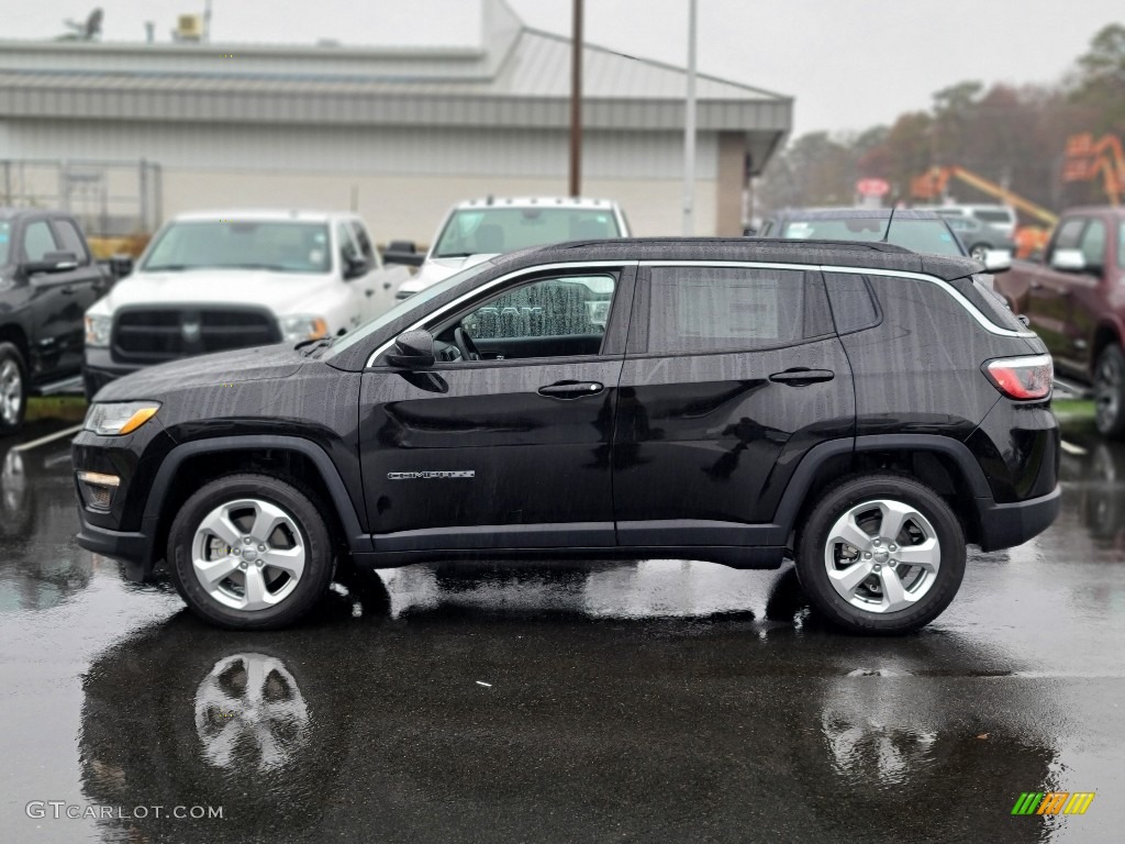 Diamond Black Crystal Pearl 2021 Jeep Compass Latitude 4x4 Exterior Photo #140202882
