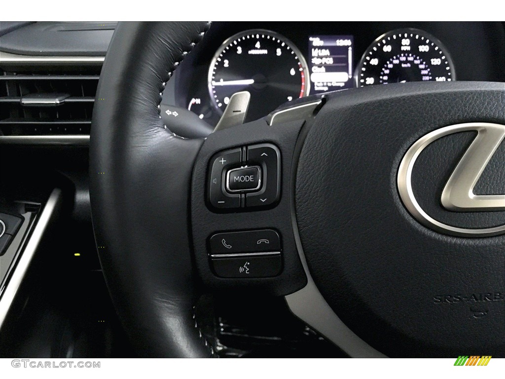 2018 Lexus IS 300 Black Steering Wheel Photo #140203980