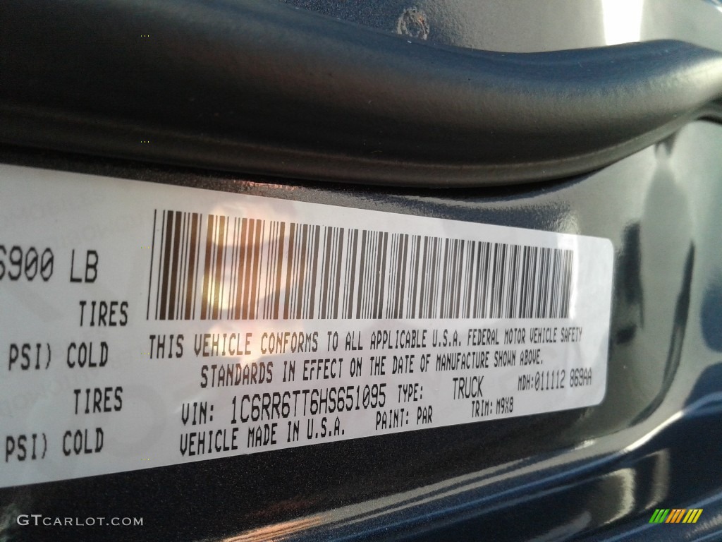 2017 Ram 1500 Big Horn Crew Cab Color Code Photos