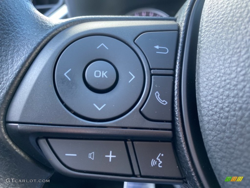2021 Toyota RAV4 XLE AWD Black Steering Wheel Photo #140206446