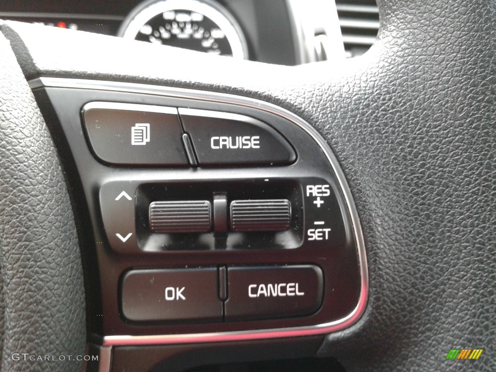 2018 Kia Niro LX Hybrid Charcoal Steering Wheel Photo #140207699