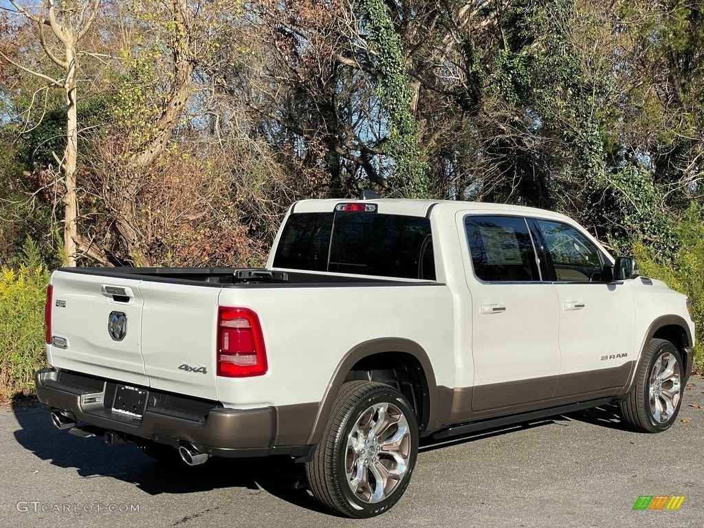 2021 1500 Long Horn Crew Cab 4x4 - Ivory White Tri-Coat Pearl / Light Frost Beige/Mountain Brown photo #7