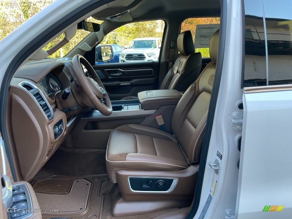 2021 1500 Long Horn Crew Cab 4x4 - Ivory White Tri-Coat Pearl / Light Frost Beige/Mountain Brown photo #14