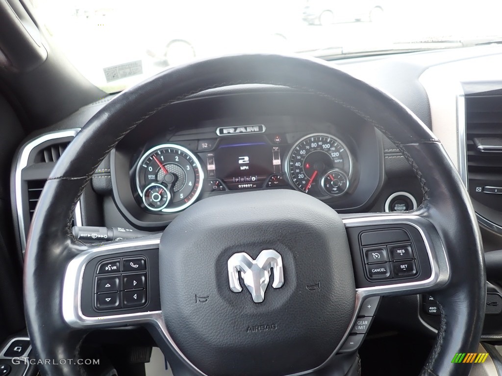 2019 Ram 3500 Laramie Crew Cab 4x4 Black Steering Wheel Photo #140208477
