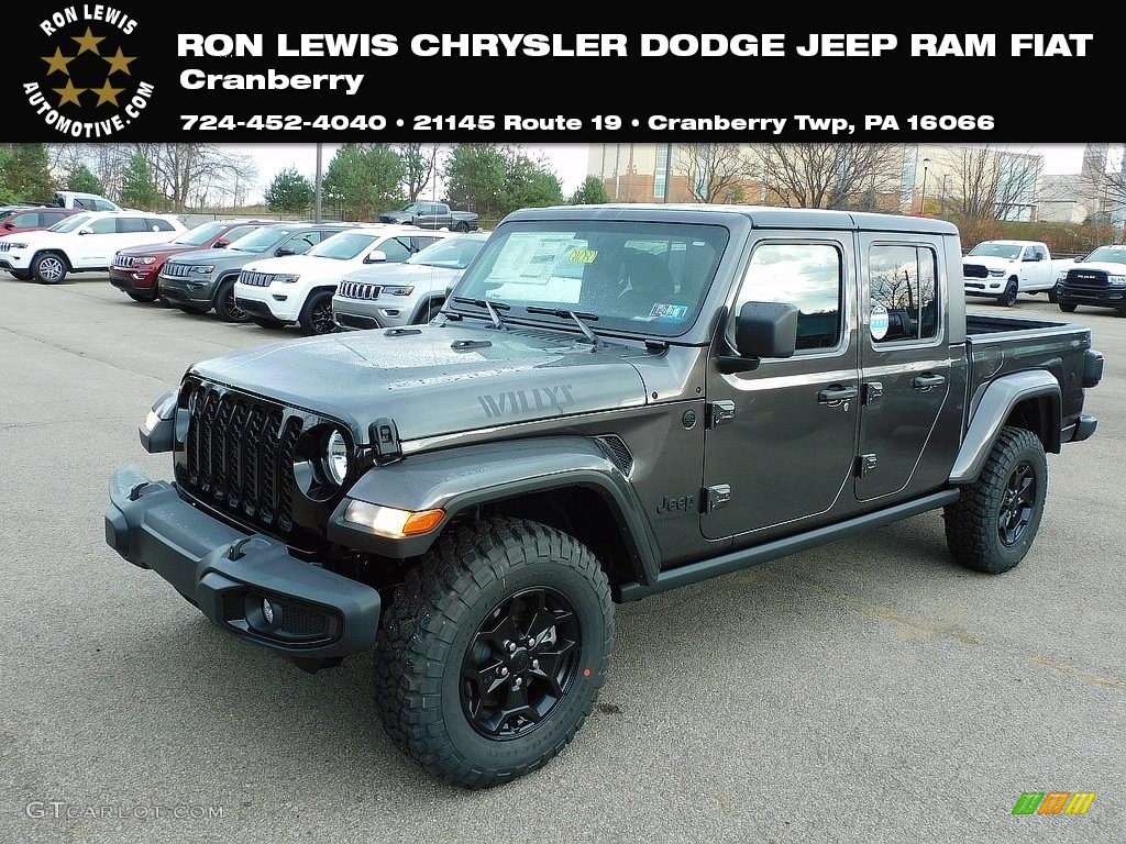 2021 Gladiator Willys 4x4 - Granite Crystal Metallic / Black photo #1