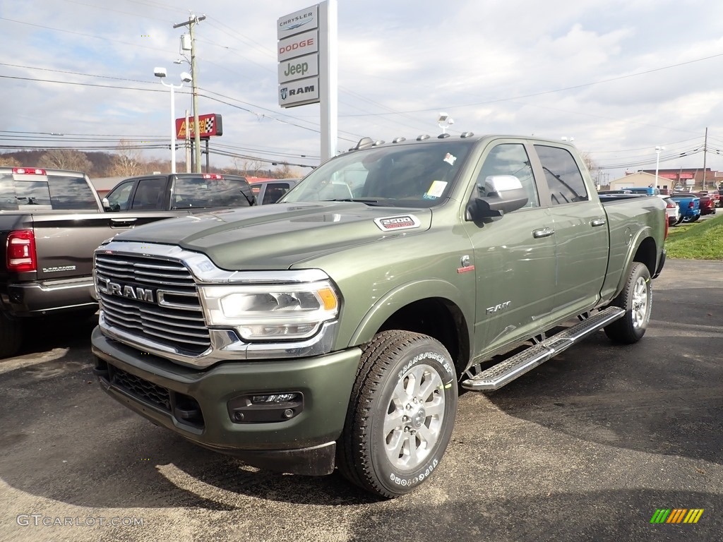2020 2500 Laramie Crew Cab 4x4 - Olive Green Pearl / Mountain Brown/Light Frost Beige photo #1