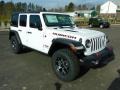 2021 Bright White Jeep Wrangler Unlimited Rubicon 4x4  photo #3