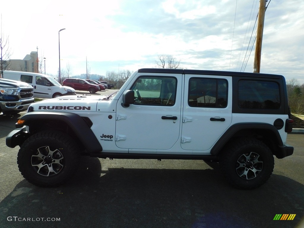 2021 Wrangler Unlimited Rubicon 4x4 - Bright White / Dark Saddle/Black photo #9