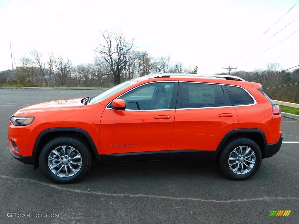 Spitfire Orange 2021 Jeep Cherokee Latitude Lux 4x4 Exterior Photo #140210523