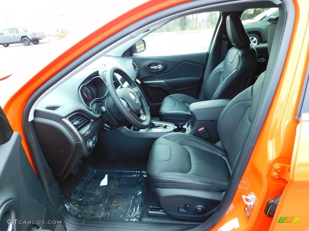Black Interior 2021 Jeep Cherokee Latitude Lux 4x4 Photo #140210547